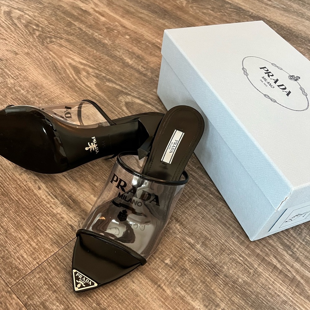 Prada heels, excellent condition worn twice. Had soul protectors already done